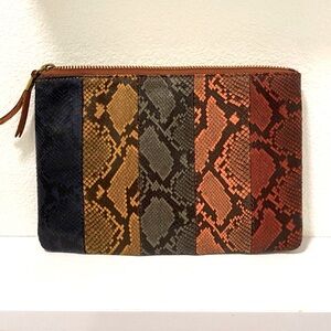 Multicolor Snakeprint Madewell Zip Wallet